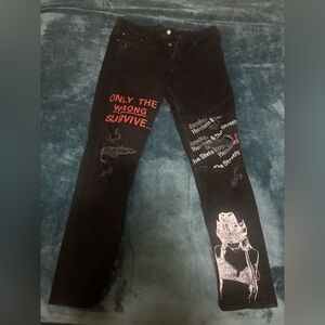 Ksubi jeans chitch laid black survive denim